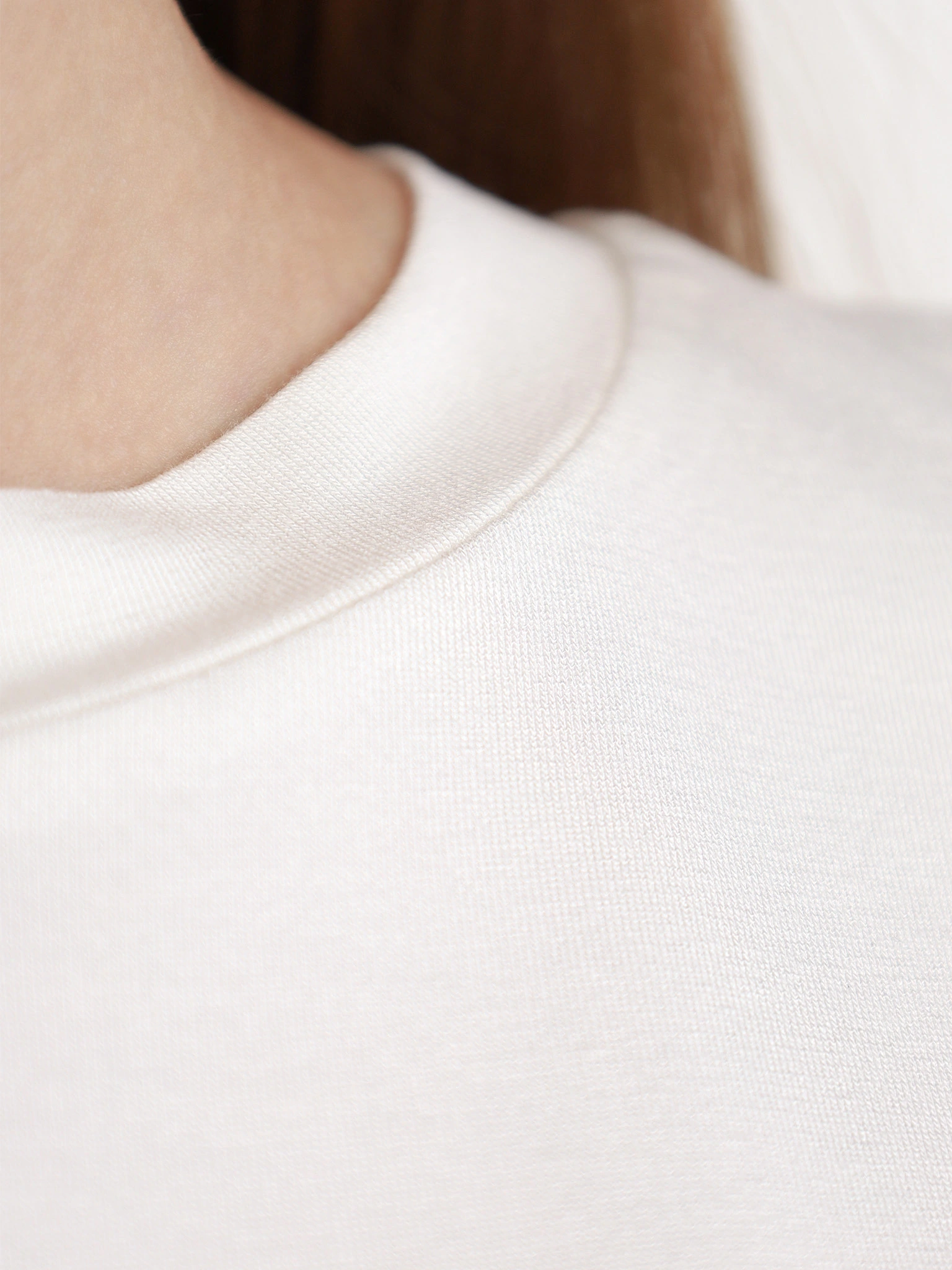 Футболка прямого кроя из смесового хлопка